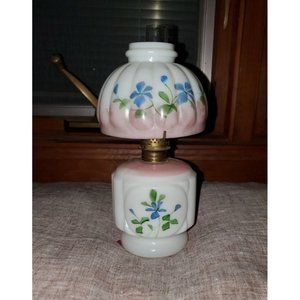Antique Victorian Hand painted Oil burne